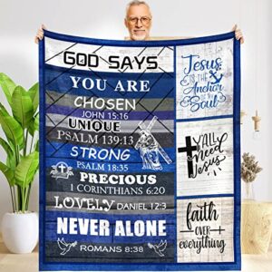 boopbeep christian gifts for women men inspirational blanket with bible verse spiritual religious gift, birthday, encouragement, friendship, get well soon gifts 50×60 inch