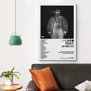 chunfen Yeat Poster Afterlyfe Album Cover Poster Posters for Room Aesthetic Canvas Wall Art Bedroom Decor 12x18inch(30x45cm)