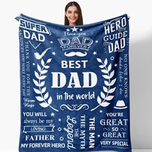 henazin gifts for dad, fathers day blankets for dad, dad birthday gift, dad gifts, dad throw blanket 50″x60″, best gift for dad, best dad ever gifts, dad gifts from daughter, father gifts, daddy gifts