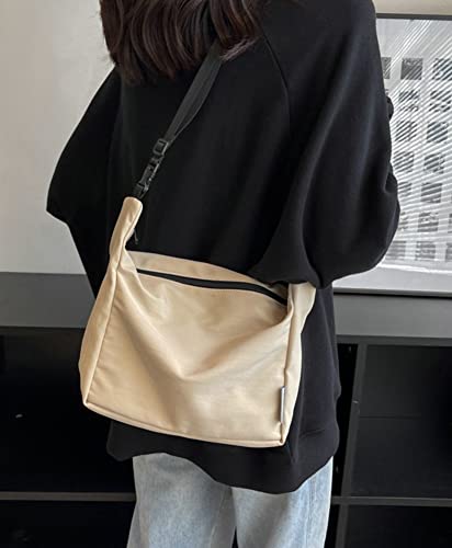 Hobo Bag Women Chic Tote Bag Stylish Nylon Shoulder Bag Students Fashion Messenger Bag