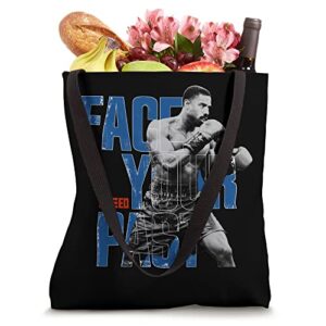 Adonis Creed Face Your Past blue typography Tote Bag