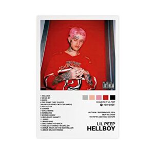 xiuxin lil peep hellboy posters album cover canvas poster unframe: 12x18inch(30x45cm)
