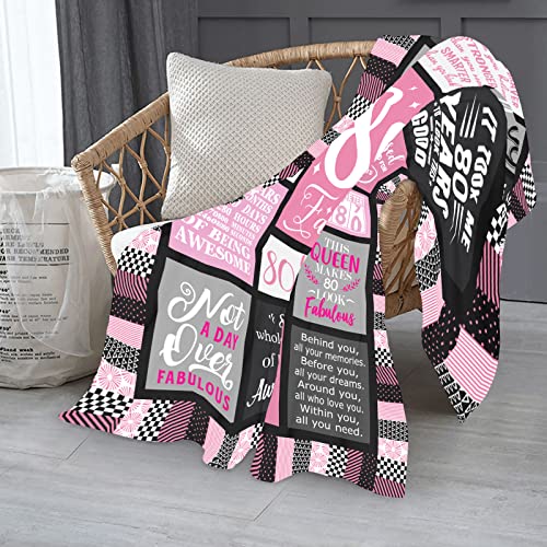 80th Birthday Gifts for Women, 80th Birthday Decorations for Women, 80th Birthday Gifts Ideas, Best 80th Birthday Gifts, Gifts for 80-Year-Old,1943 Birthday Gifts for Women, Throw Blanket 60"x50"