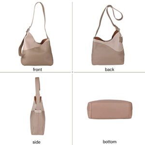 Genuine Leather Shoulder Hobo Purses Handbag for Women Soft Tote Bag Fashion Crossbody Bag