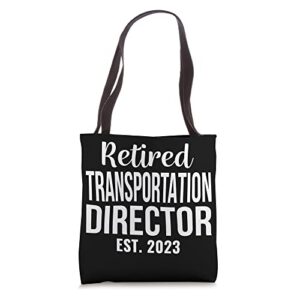 retired transportation director gift retirement tote bag