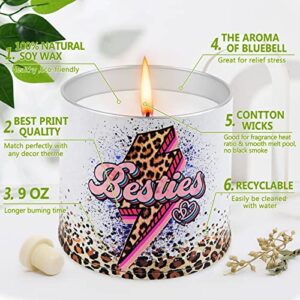 Jucham Friendship Gifts for Women Friends, Funny Candles Gifts for Women Birthday Unique 9oz Natural Soy Wax Jar Candle - Wild Bluebell Aromatherapy Candles for Sister