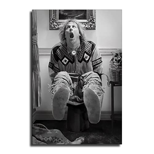 HHGaoArt Dumb and Dumber Bathroom Art Funny Movie Poster Harry on The Toilet Humor Picture Canvas Prints Restroom Painting Unframed (16x24inch,Dumb-08)