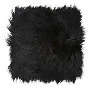 wllhyf 10 inches mini square faux fur rug， small fluffy area rug cushion for living room sofa bedroom floor soft square chair cover seat pad nail mat for photographing background of jewelry