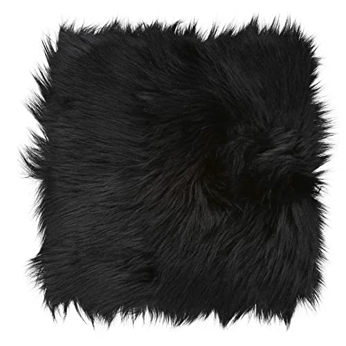 WLLHYF 10 Inches Mini Square Faux Fur Rug， Small Fluffy Area Rug Cushion for Living Room Sofa Bedroom Floor Soft Square Chair Cover Seat Pad Nail Mat for Photographing Background of Jewelry