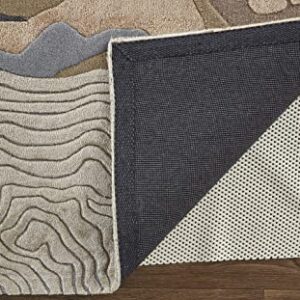 Feizy Serrano Modern Viscose Rug, Beige/Blue, 8' x 10' Area Rug