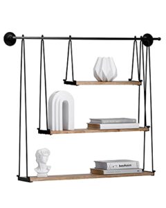 mh london floating shelves – amersham 3 tier wall shelf – exclusively designed hand crafted wood display shelf – contemporary design for wall shelves for room décor