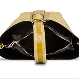 DANN Women's Leather Handbags Women's Bucket Tote Bags Shoulder Messenger Bags (Color : D, Size
