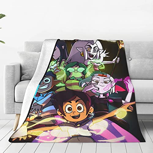 arzjqir Cartoon The Owl House Super Soft Flannel Throw Blanket Warm Cozy Flannel Blanket Lightweight Shaggy Air Conditioner Blankets Apply to Couch Bed Office Etc Blanket 50"x40"