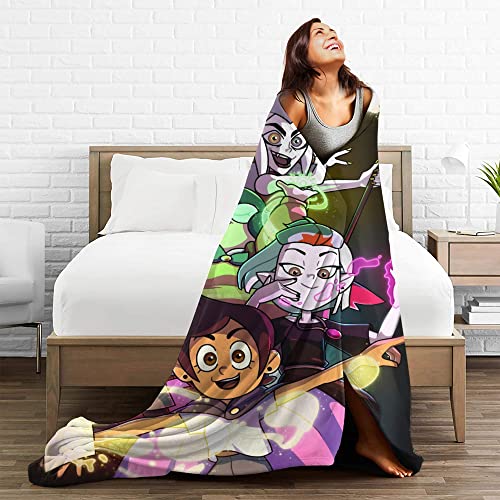 arzjqir Cartoon The Owl House Super Soft Flannel Throw Blanket Warm Cozy Flannel Blanket Lightweight Shaggy Air Conditioner Blankets Apply to Couch Bed Office Etc Blanket 50"x40"