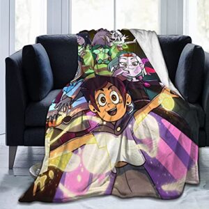 arzjqir Cartoon The Owl House Super Soft Flannel Throw Blanket Warm Cozy Flannel Blanket Lightweight Shaggy Air Conditioner Blankets Apply to Couch Bed Office Etc Blanket 50"x40"