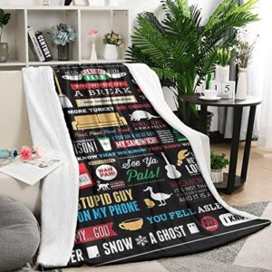 friends blanket fleece throw blanket,soft warmer flannel blanket,double-layer printed blanket for couch,bedding,sofa,living room and camping 50″x40″