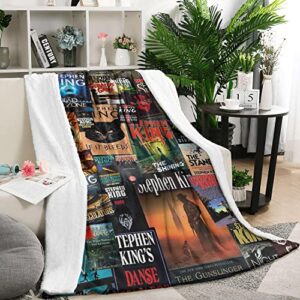 books blanket fleece throw blanket,soft warmer flannel blanket,double-layer printed blanket for couch, bedding,sofa,living room and camping 50″x40″