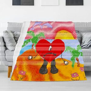 Singer Rapper Bunny Blanket Warm Blanket in The Living Room Car Bedroom (60"x50")