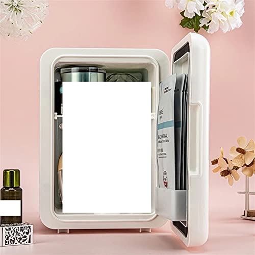 YAARN Small Fridge for Bedroom Cosmetics Beauty Mini Refrigerator 10L Facial Mask Perfume Refrigeration Preservation Mini Mirror
