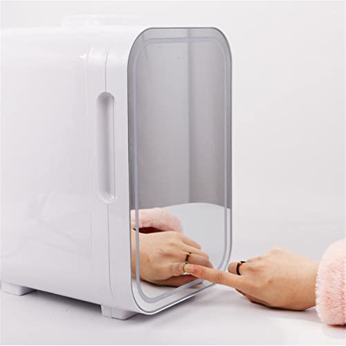 YAARN Small Fridge for Bedroom Portable Refrigerator 12V/220V Mini Mirror Fridge Auto Compressor Student Dormitory Home Use Camping Cooler Refrigerator