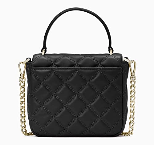 Kate Spade New York Natalia Quilted Leather Square Crossbody (Black)