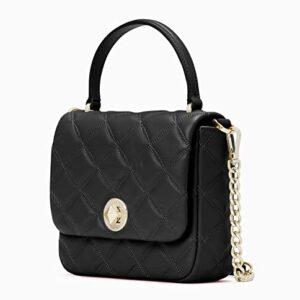 Kate Spade New York Natalia Quilted Leather Square Crossbody (Black)