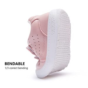 BMCiTYBM Baby Shoes Boys Girls Sneakers Infant Walking Shoes Lightweight Non-Slip Tennis Shoes First Walkers 6 9 12 18 24 Months Pink Size 6-12 Months