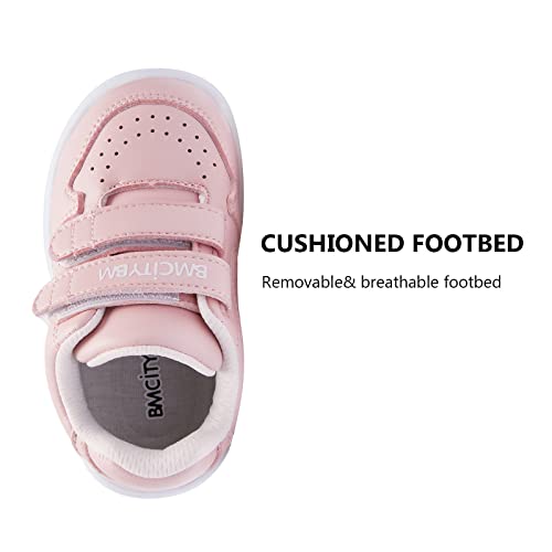 BMCiTYBM Baby Shoes Boys Girls Sneakers Infant Walking Shoes Lightweight Non-Slip Tennis Shoes First Walkers 6 9 12 18 24 Months Pink Size 6-12 Months