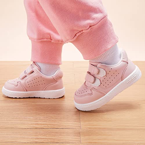 BMCiTYBM Baby Shoes Boys Girls Sneakers Infant Walking Shoes Lightweight Non-Slip Tennis Shoes First Walkers 6 9 12 18 24 Months Pink Size 6-12 Months