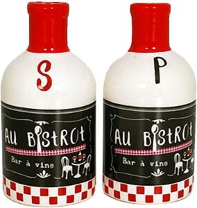 french bistro ceramic salt and pepper shakers