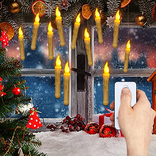 ARLBA Halloween Decoration,12Pack Floating LED Candles with Remote Control,Hanging Floating Candles for Harry Potter,Witch Halloween Decor for Window Festive Holiday Birthday Wedding Party Home Décor