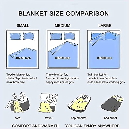 Ultra Soft Flannel Blanket Lightweight Throw Blanket Luxury Sorority Gifts for Couch Sofa Bedding Women All Season 50"X40"