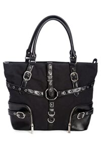 lost queen gothic tote strappy savanna handbag straps and buckles bag punk rock purse