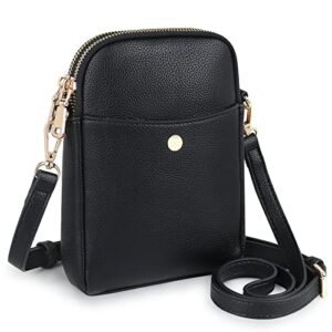 Crossbody Bag for Women Multi Pocket Shoulder Bag Leather Mobile Phone Bag Small Cross Body Purse with Adjustable Shoulder Strap Mobile Bag for Women