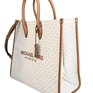 Michael Kors Mirella Large Signature MK Tote Bag (Vanilla MK)