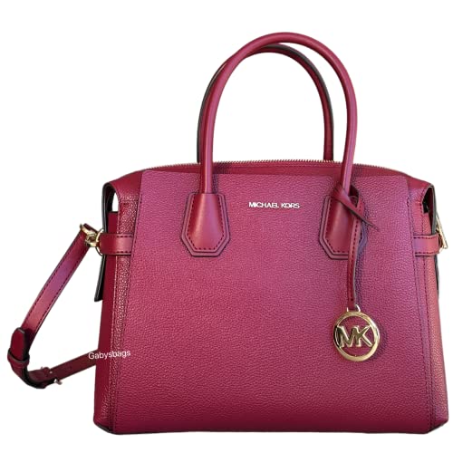 Michael Kors Mercer Belted Medium Top Zip Satchel (Mulberry)