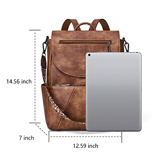 YIQUN Backpack Purse for Women Leather Backpack Purse Travel Backpack Fashion Ladies Shoulder Bag with Wristlets