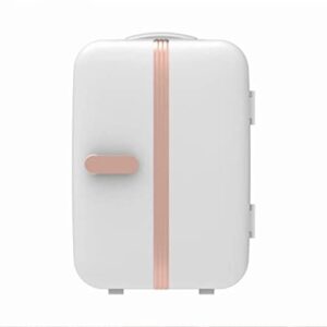 skincare fridge mini fridge for skin care makeup cosmetic bedroom can portable small refrigerator with cool heat function charger for desktop and travel,white