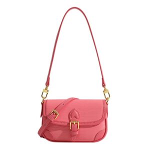 chloe soo shoulder bag for women leather pink tote bag fashion clutch retro classic purse buckle closure 27p