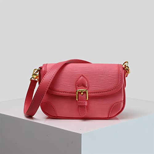Chloe soo Shoulder Bag for Women Leather Pink Tote Bag Fashion Clutch Retro Classic Purse Buckle Closure 27P