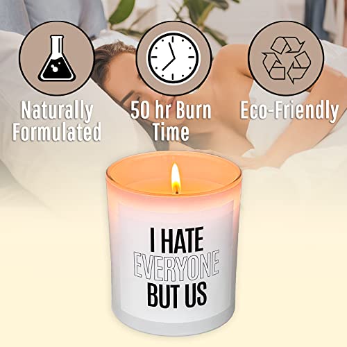 I Hate Everyone Candle- Christmas Gifts for Women, Funny Gifts for Best Friend Women , Christmas Gifts for Her, Mom, BFF, Best Friends, Girlfriend, Sister