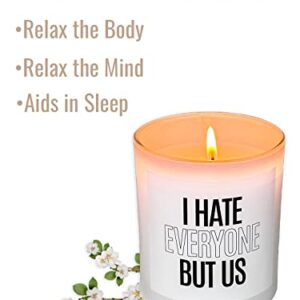 I Hate Everyone Candle- Christmas Gifts for Women, Funny Gifts for Best Friend Women , Christmas Gifts for Her, Mom, BFF, Best Friends, Girlfriend, Sister