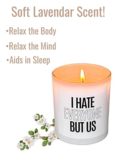 I Hate Everyone Candle- Christmas Gifts for Women, Funny Gifts for Best Friend Women , Christmas Gifts for Her, Mom, BFF, Best Friends, Girlfriend, Sister