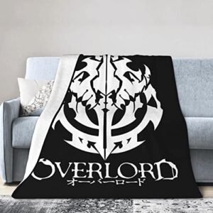 mellyd overlord ainz ooal gown anime 3d pattern flannel fleece throw blanket for sofa couch