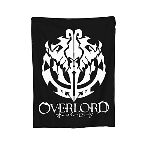 MELLYD Overlord Ainz Ooal Gown Anime 3D Pattern Flannel Fleece Throw Blanket for Sofa Couch