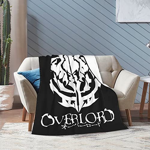 MELLYD Overlord Ainz Ooal Gown Anime 3D Pattern Flannel Fleece Throw Blanket for Sofa Couch