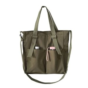Women Crossbody Bag Simple Fashion Zipper Handbags Shoulder Bags Waterproof Large Capacity Tote Bags Student Satchel (Color : White Frog)