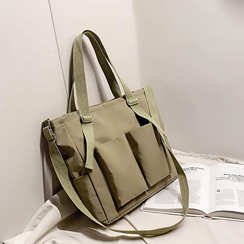 Women Crossbody Bag Simple Fashion Zipper Handbags Shoulder Bags Waterproof Large Capacity Tote Bags Student Satchel (Color : White Frog)