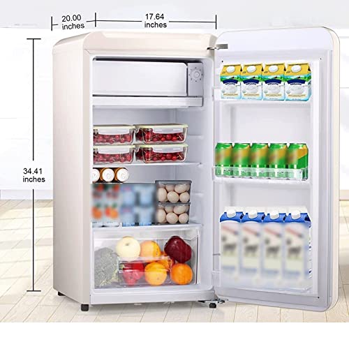 YAARN Small Fridge for Bedroom Mini Fridge Compact Refrigerator Freezer AC Large Capacity Storage Beverages Vegetables