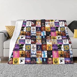 broadway’s must sees throw blanket 50″x40″ lightweight cozy bed blankets for soft bedding,couch,chair,sofa,bed for room suitable all season